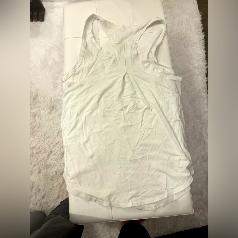 White Lululemon cotton tank